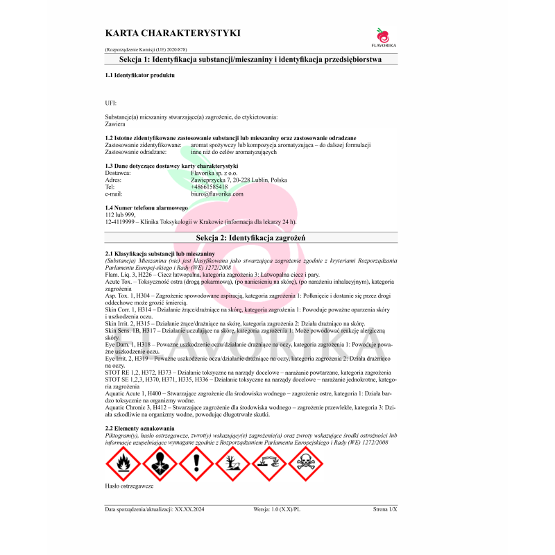 Actualisation de l'étiquette conformément au règlement CLP