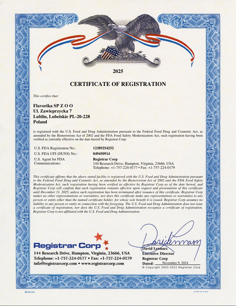 Registrar Corp FDA 2025
